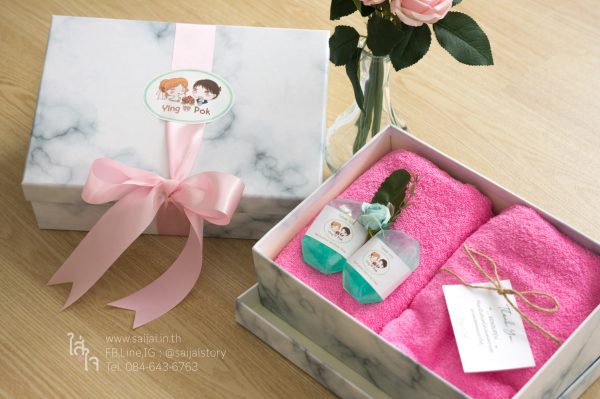 ของรับไหว้ ผ้าขนหนู สบู่ทองคำ กล่องหินอ่อน 699.- - Image 8